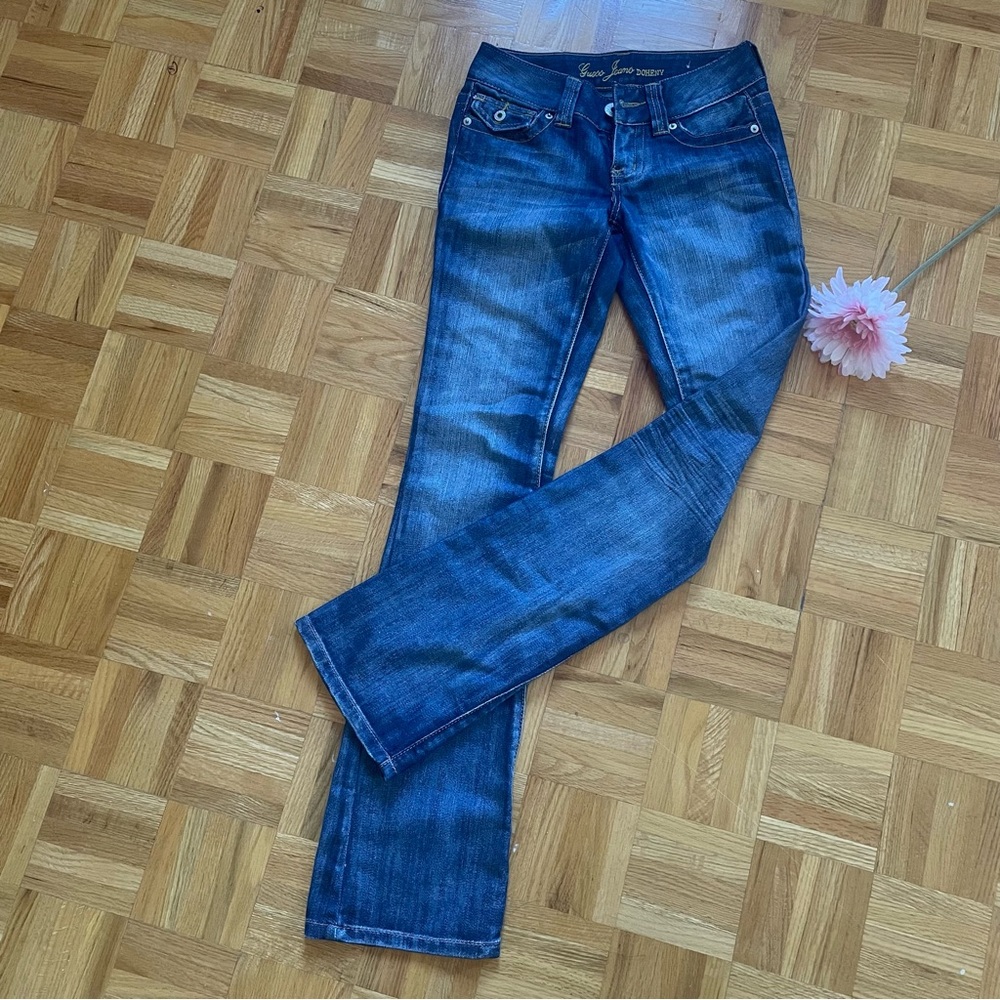 Guess Women's Dark Blue low waist Jeans